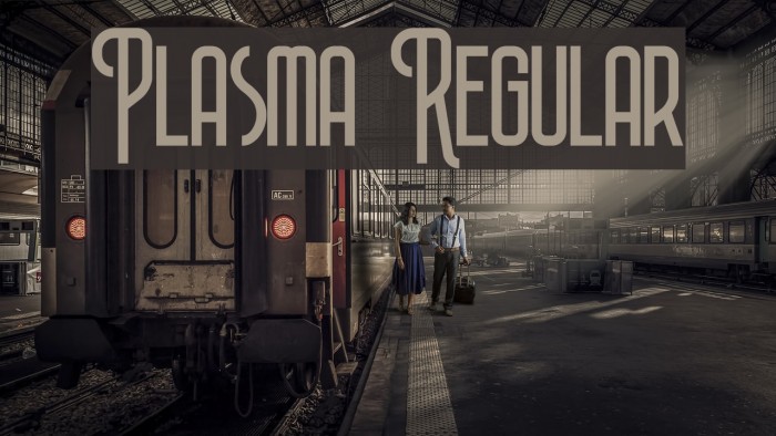 Plasma Regular Font examples