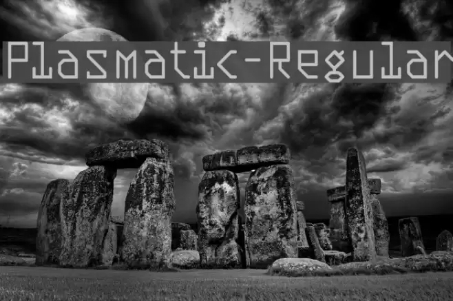 Plasmatic-Regular Font examples
