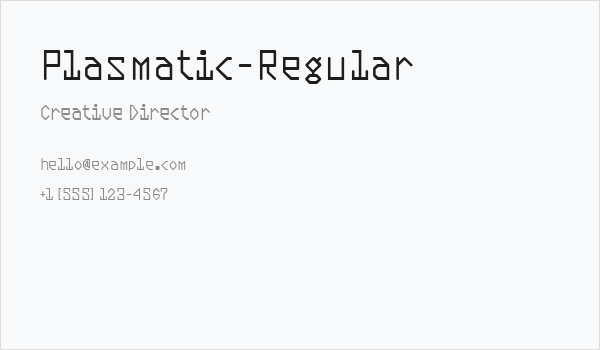 Plasmatic-Regular Business Card
