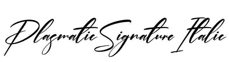 Plasmatic Signature Italic  Frei Schriftart Herunterladen