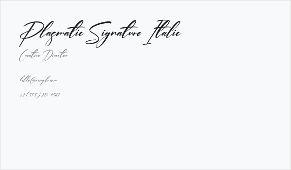 Plasmatic Signature Italic Business Card
