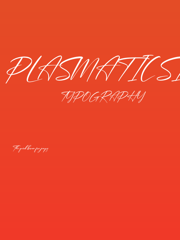 Plasmatic Signature Italic Poster