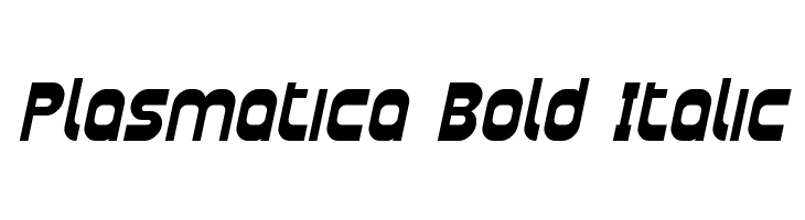 Plasmatica Bold Italic Font
