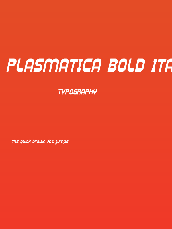 Plasmatica Bold Italic Poster