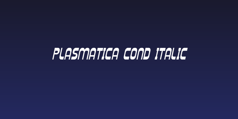 Plasmatica Cond Italic Social Header