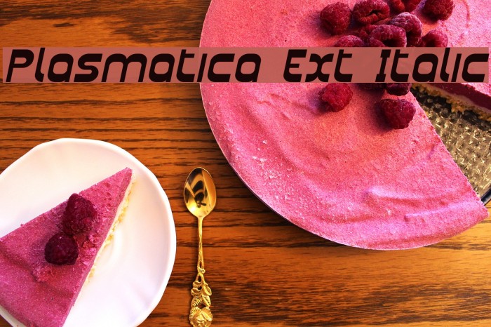 Plasmatica Ext Italic Font examples