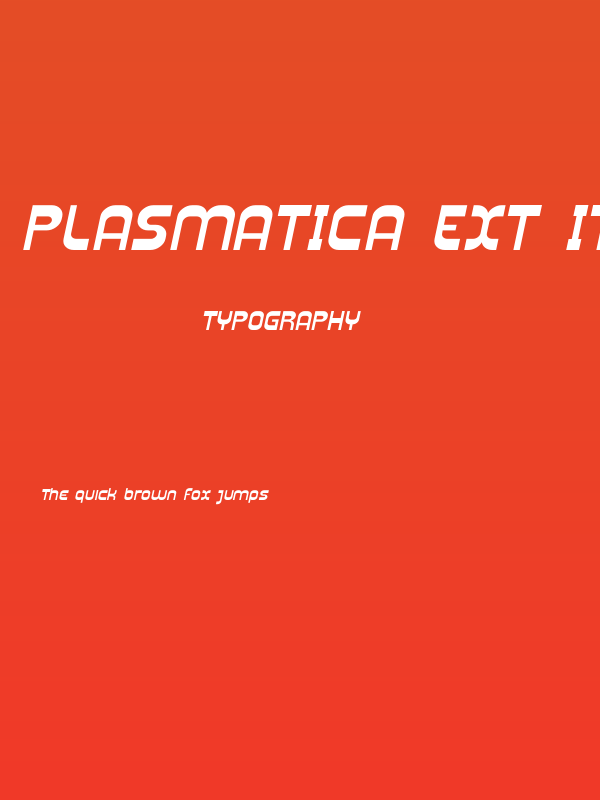 Plasmatica Ext Italic Poster