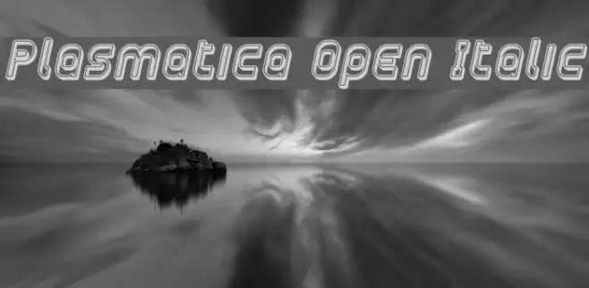 Plasmatica Open Italic Font examples