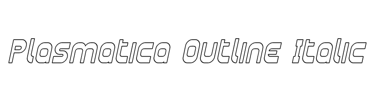 Plasmatica Outline Italic  免费字体下载