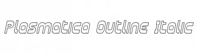 Plasmatica Outline Italic  Frei Schriftart Herunterladen