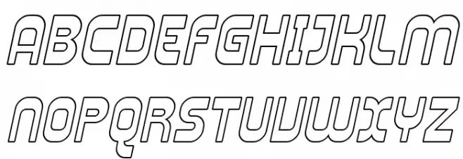 Plasmatica Outline Italic Fonte MAIÚSCULAS