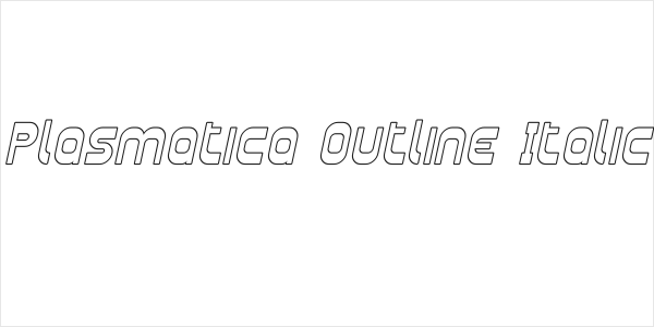 Plasmatica Outline Italic Logo