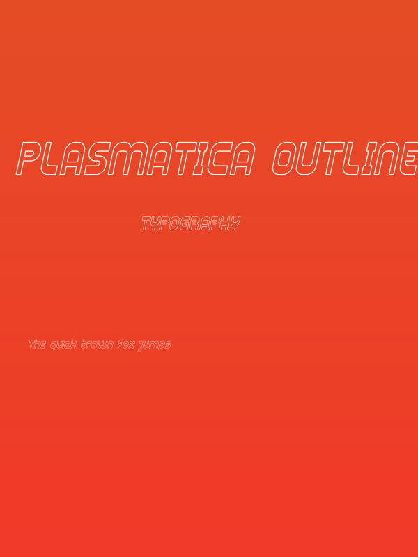 Plasmatica Outline Italic Poster
