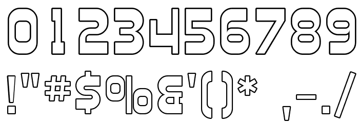 Plasmatica Outline Font OTHER CHARS