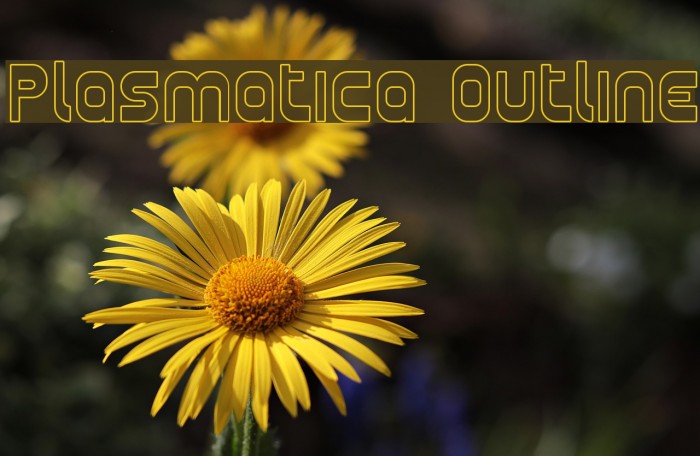 Plasmatica Outline Font examples