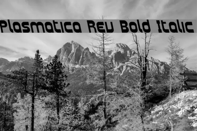 Plasmatica Rev Bold Italic Font examples