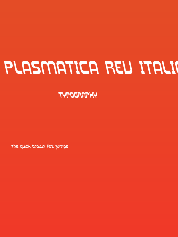 Plasmatica Rev Italic Poster
