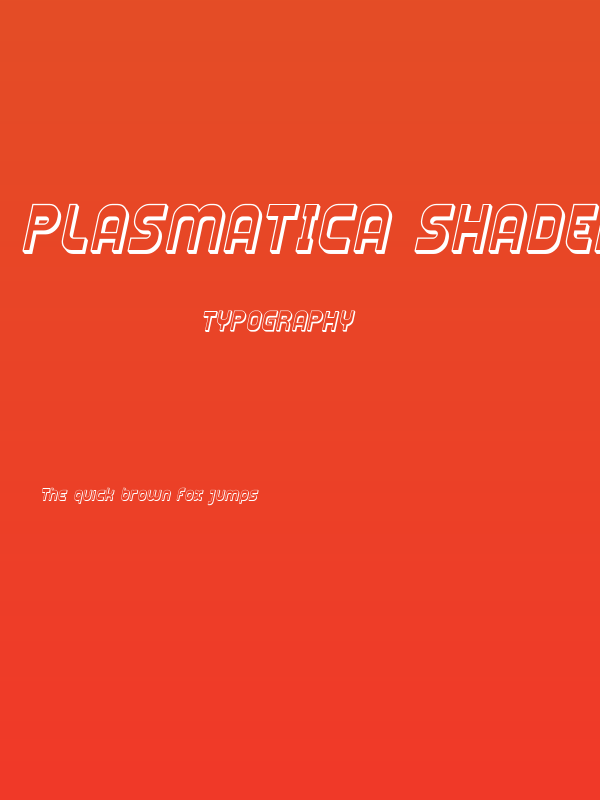 Plasmatica Shaded Italic Poster