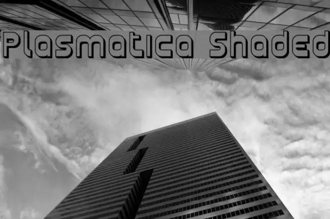 Plasmatica Shaded Font examples