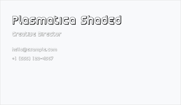 Plasmatica Shaded Business Card