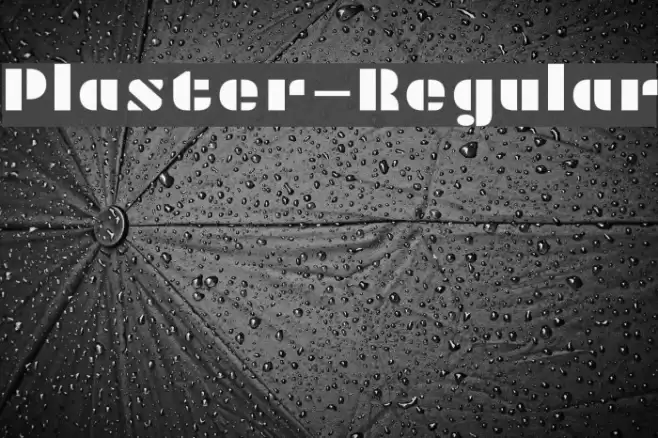 Plaster-Regular Font examples