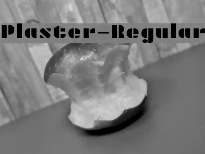 Plaster-Regular Font examples