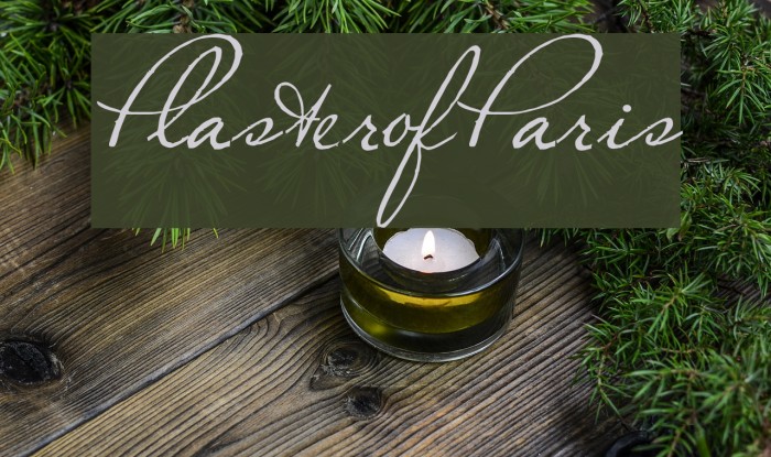 Plaster of Paris Font examples