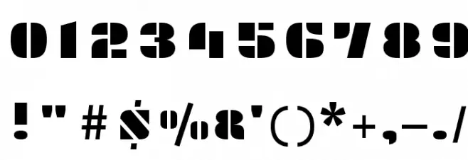 Plaster Font OTHER CHARS