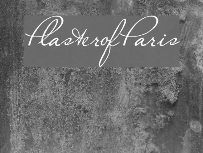 PlasterofParis Font examples