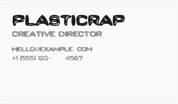 PlastiCrap Business Card