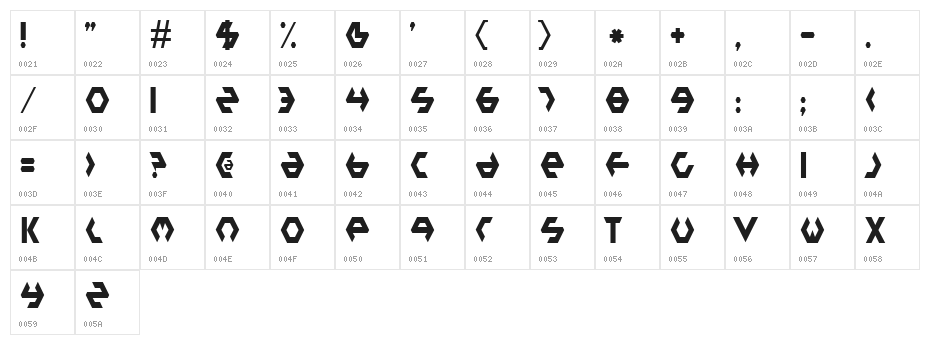Plastic Bag Character Map
