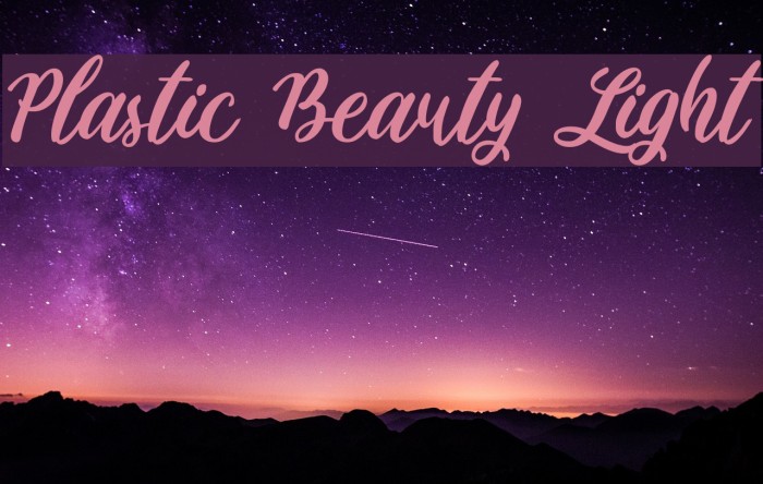 Plastic Beauty Light Font examples