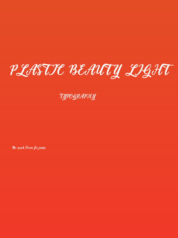 Plastic Beauty Light Poster