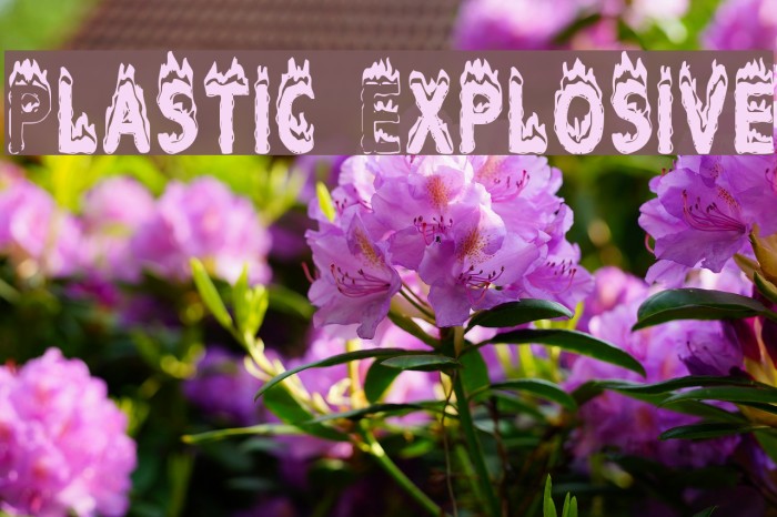 Plastic Explosive Font examples