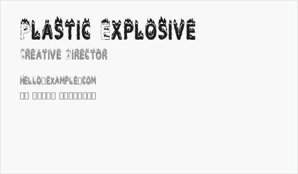 Plastic Explosive Business Card