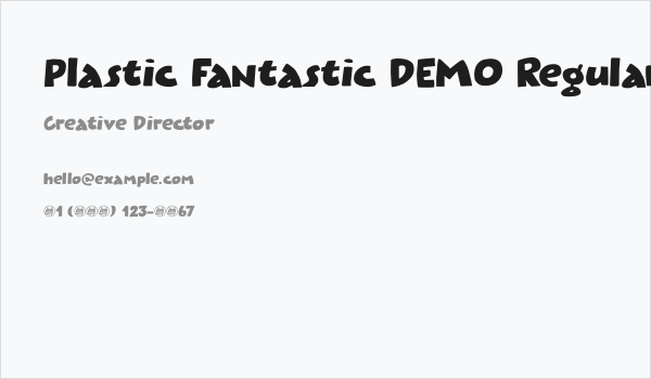 Plastic Fantastic DEMO Regular Business Card