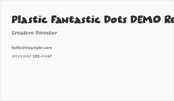 Plastic Fantastic Dots DEMO Regular Business Card