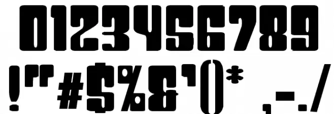 Plastic No.29 Font OTHER CHARS