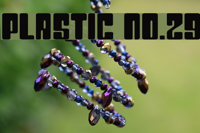 Plastic No.29 Caratteri examples