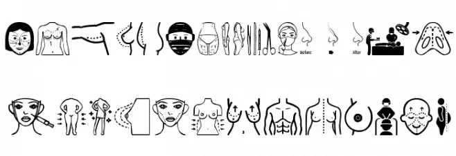 Plastic Surgery フォント 大文字