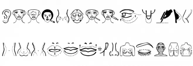Plastic Surgery Caratteri MINUSCOLO