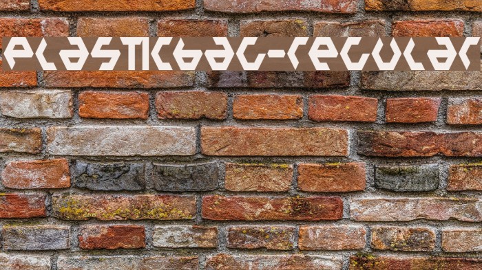 PlasticBag-Regular Font examples
