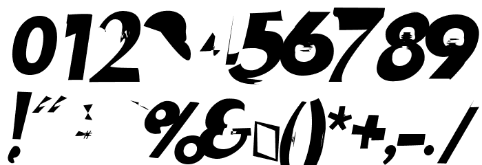 PlasticEraser Italic Font OTHER CHARS
