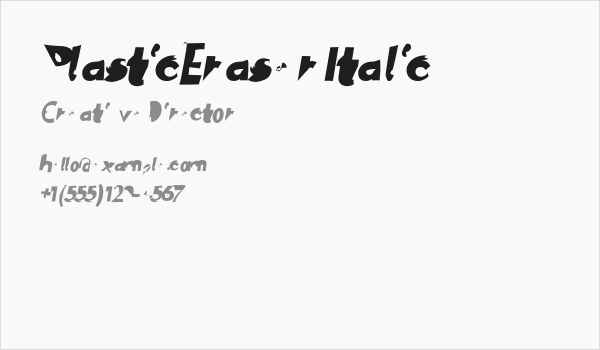 PlasticEraser Italic Business Card