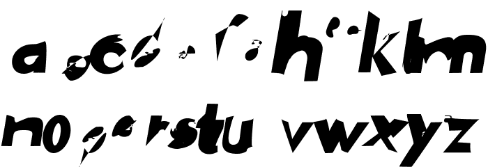 PlasticEraser Italic Font LOWERCASE