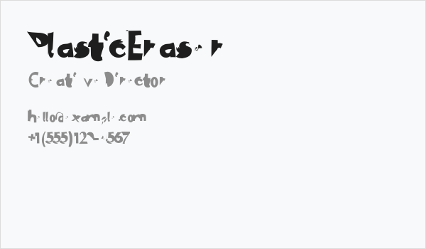 PlasticEraser Business Card
