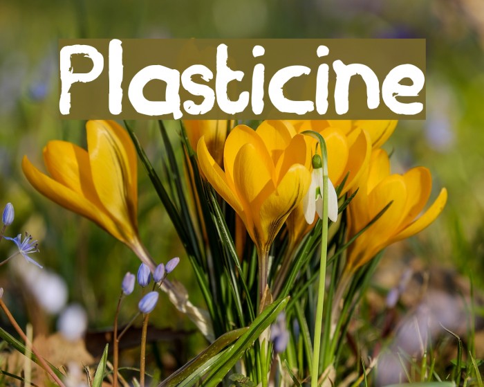 Plasticine Font examples