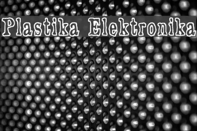 Plastika Elektronika Font examples
