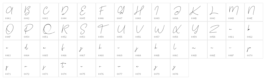 Plastikcycle Free Regular Character Map