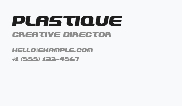 Plastique Business Card